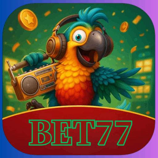 Imagem promocional da BET77 mostrando a plataforma e suas vantagens
